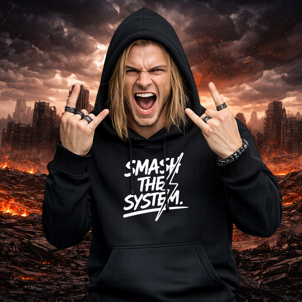 Hoodie homme Smash The System